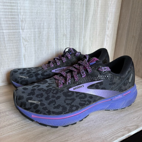 Brooks Shoes - Brooks Ghost 14 Shoes Women's Electric Cheetah Leopard Sneakers 1203561B098